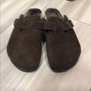Birkenstock Boston Dark Brown Mules